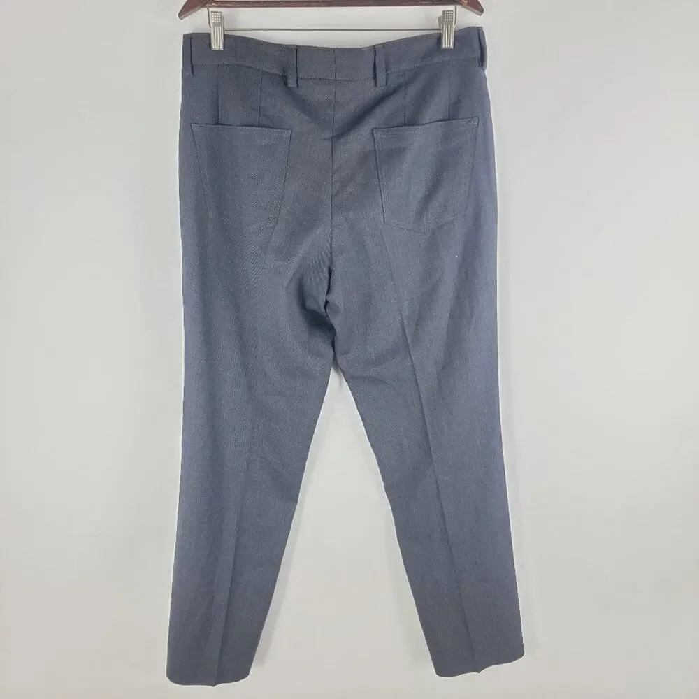 Hugo Boss Snap1 Virgin Wool Blend Straight Leg Gray Size 34R